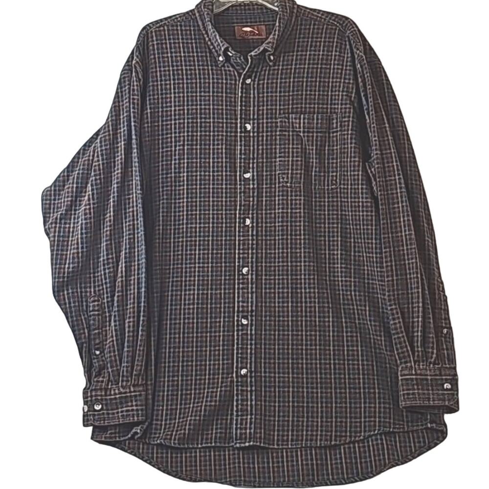 Bob Timberlake Mens Sz XLT Flannel Plaid Button Down Long Sleeve Shirt